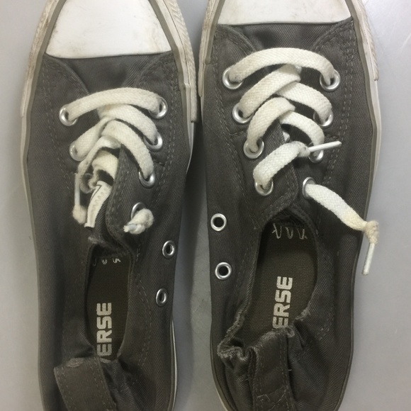 Converse All Star Gray Low Rise Kicks Womens 7 - Picture 6 of 8